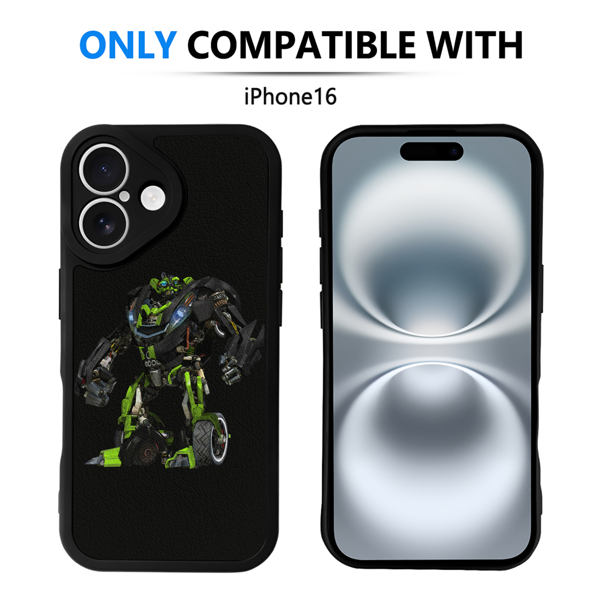 （画像用） Transformers トランスフォーマー 【iPhone 16シリーズ対応】シリコンスマホケース（レザー調） 材質：シリコン